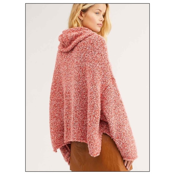 FREE People Red BFF Cowl Neck Slouchy Sweater - Picture 3 of 8